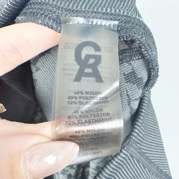 GOOD AMERICAN | Black Gray Leopard Print Active Leggings Women’s Size 0/1 XS/S - Picture 10 of 11